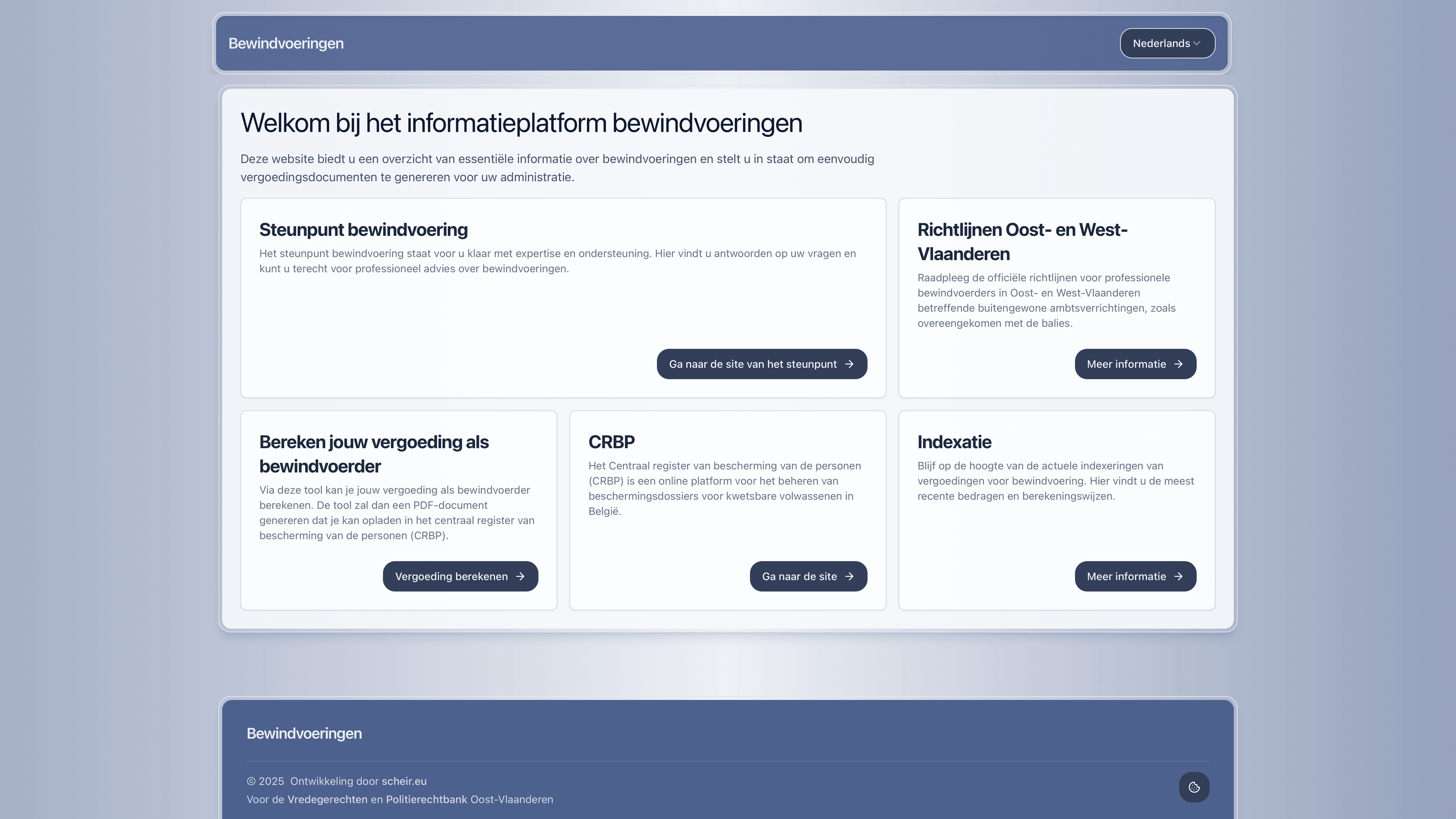 Bewindvoeringen.be - Guardianship Information Platform project preview