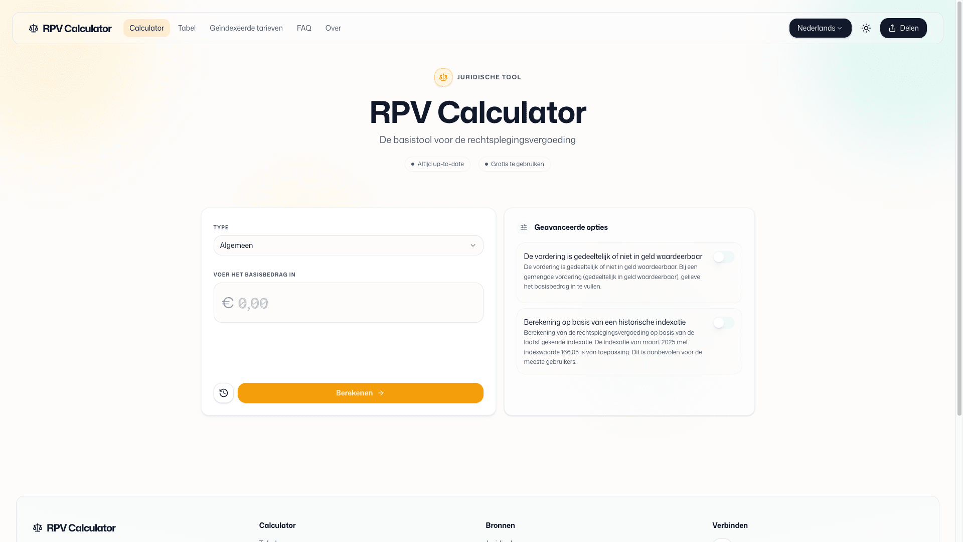 RPV Calculator - Legal Fee Calculator project preview