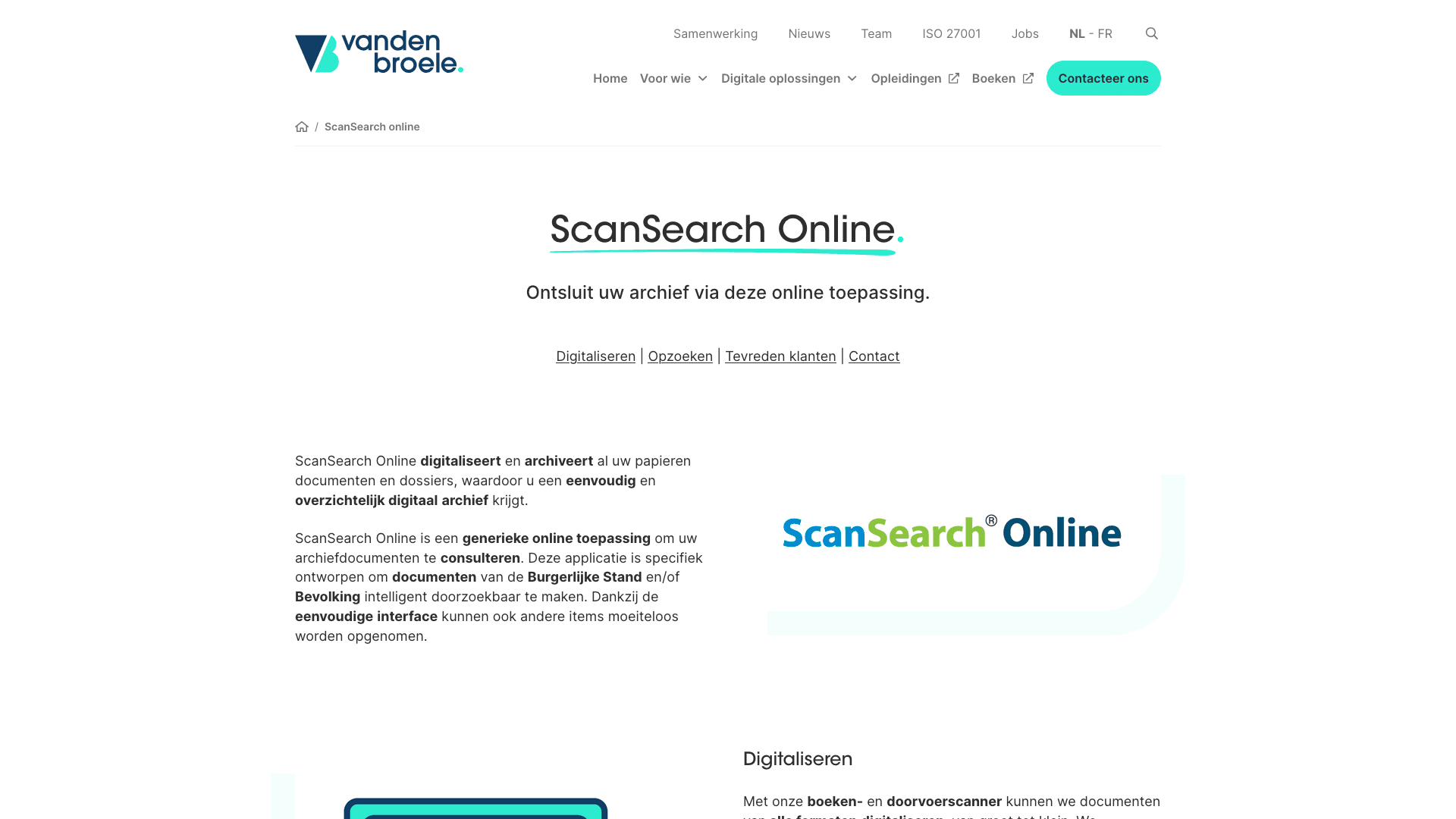 Scan Search Online - Digital Archive Platform project preview